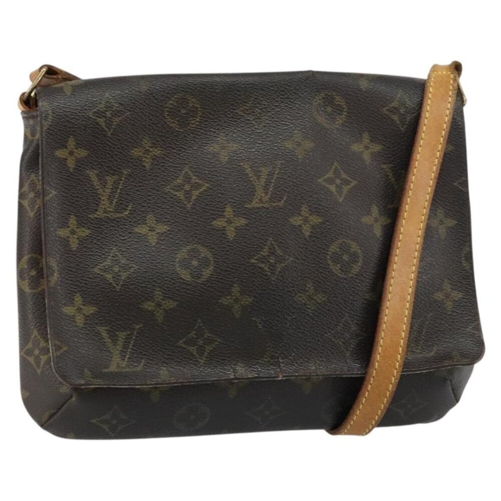 Authentic LOUIS VUITTON Monogram Musette Tango Long Strap Shoulder Bag M51388